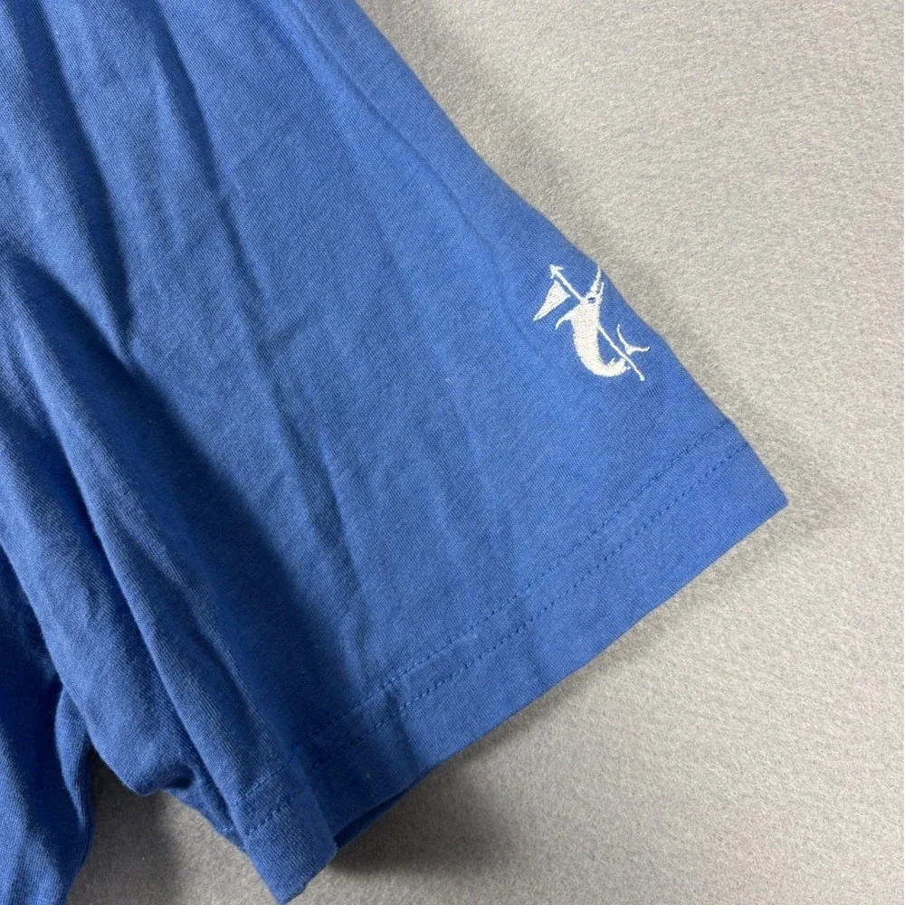 Polo Golf Ralph Lauren Short Sleeve Pocket Polo Shirt XL Blue Marlin Logo Cotton
